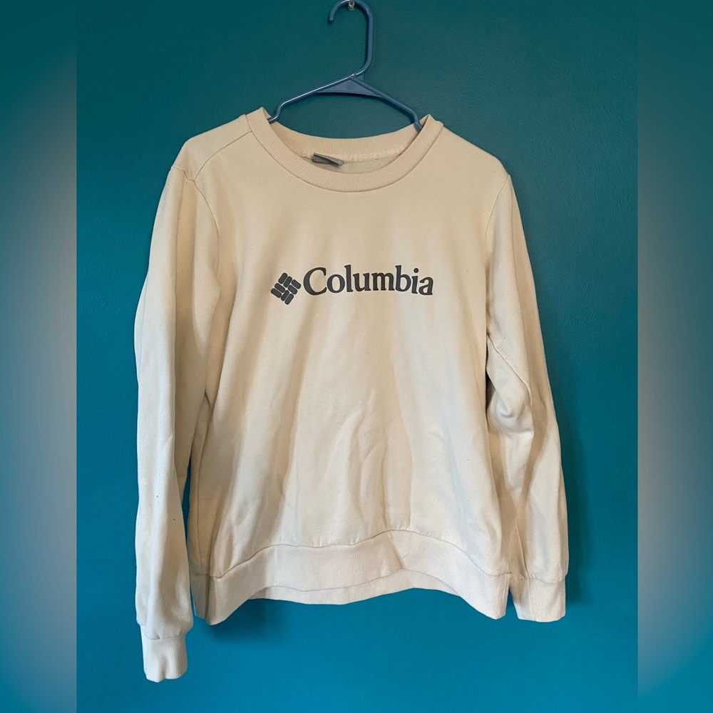 Cream Columbia L crewneck
